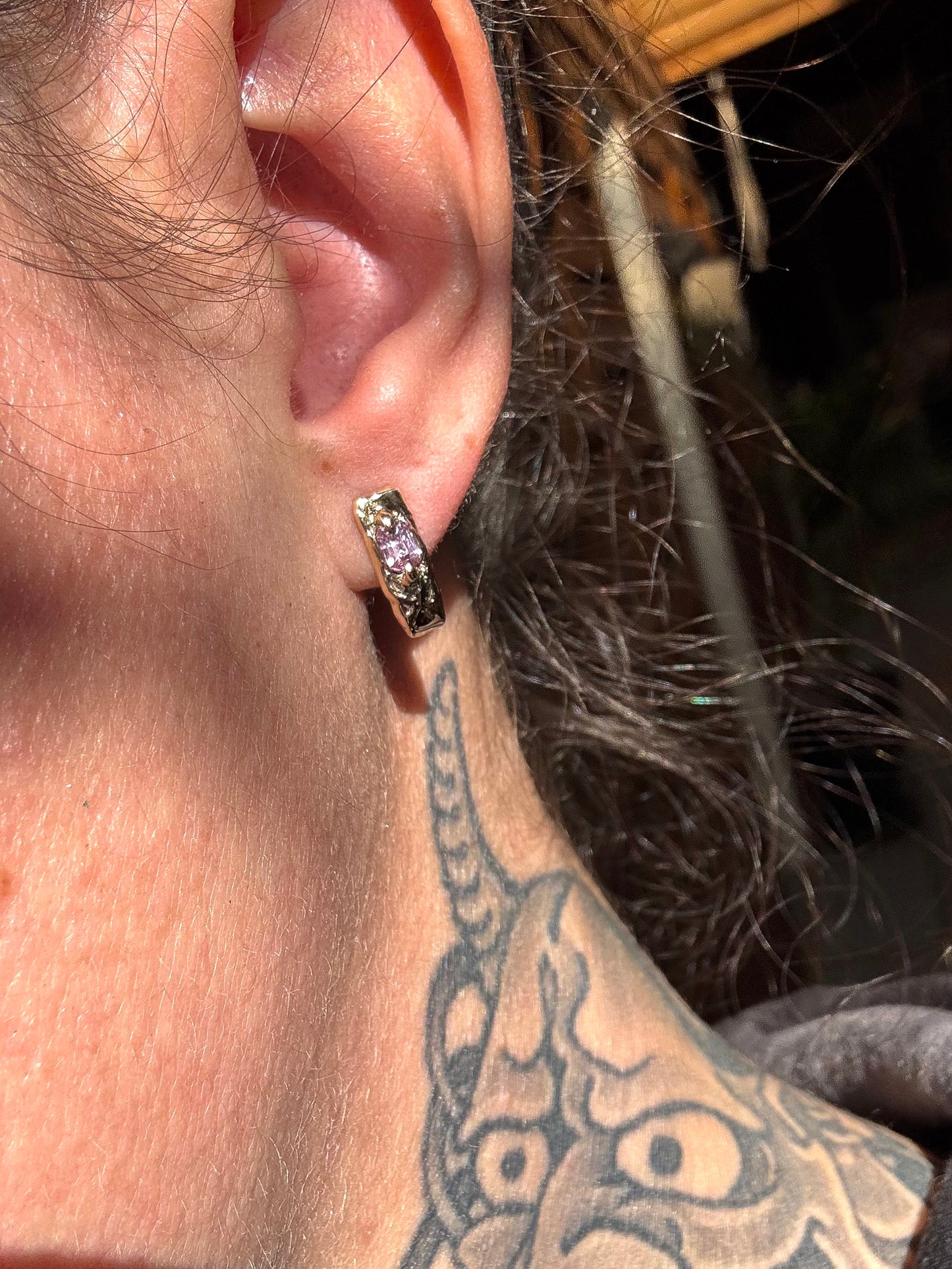Gold Sapphire Earrings