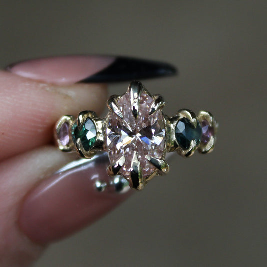 MTO Lab Diamond Sapphire Ring