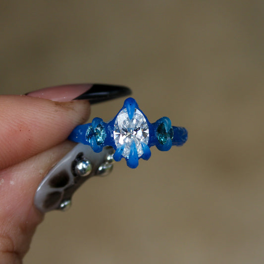 Lab Diamond Sapphire Ring